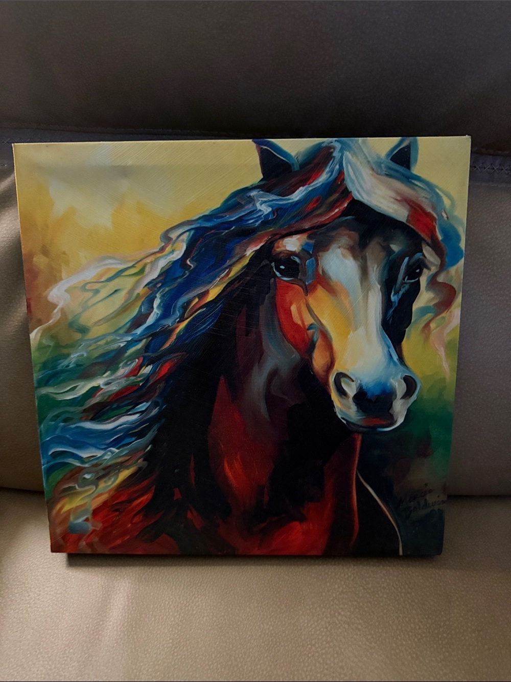 Colorful Horse Canvas Wall Art - Multicolor